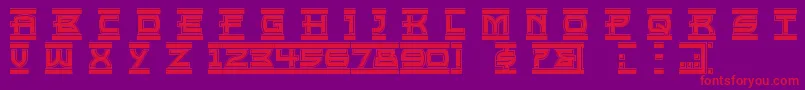 Empirest Font – Red Fonts on Purple Background