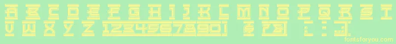 Empirest Font – Yellow Fonts on Green Background