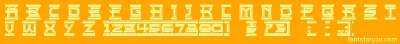Empirest Font – Yellow Fonts on Orange Background