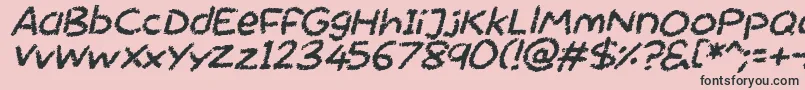 フォントChalktastic Italic – ピンクの背景に黒い文字