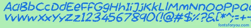 fuente Chalktastic Italic – Fuentes Azules Sobre Fondo Verde