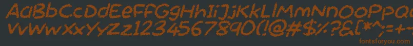 Chalktastic Italic-fontti – ruskeat fontit mustalla taustalla