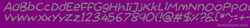Weitere Informationen zur Chalktastic Italic-Schriftart Chalktastic Italic-Schriftart – Graue Schriften auf violettem Hintergrund