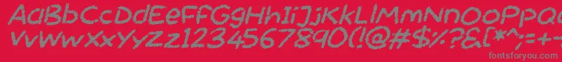 Saiba mais sobre a fonte Chalktastic Italic Fonte Chalktastic Italic – fontes cinzas em um fundo vermelho