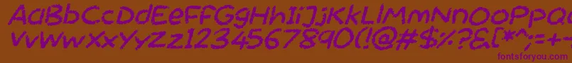 fuente Chalktastic Italic – Fuentes Moradas Sobre Fondo Marrón