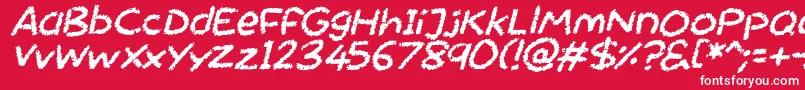Police Chalktastic Italic – polices blanches sur fond rouge