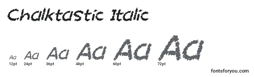 Tamanhos de fonte Chalktastic Italic