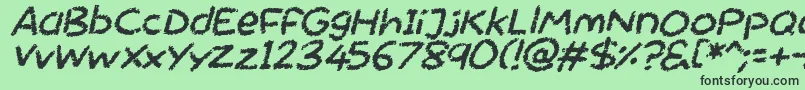 フォントChalktastic Italic – 緑の背景に黒い文字