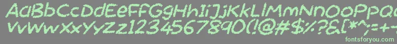 Fonte Chalktastic Italic – fontes verdes em um fundo cinza