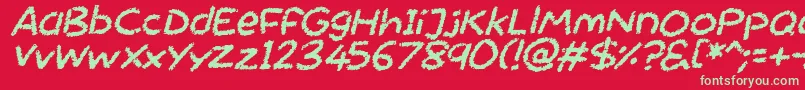 fuente Chalktastic Italic – Fuentes Verdes Sobre Fondo Rojo