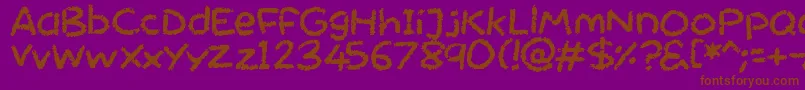 Chalktastic Font – Brown Fonts on Purple Background