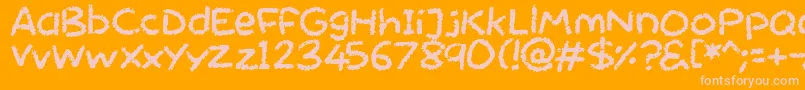 Chalktastic Font – Pink Fonts on Orange Background