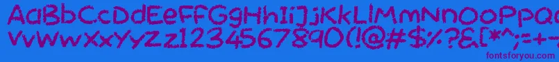 Chalktastic Font – Purple Fonts on Blue Background