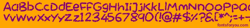 Chalktastic Font – Purple Fonts on Orange Background