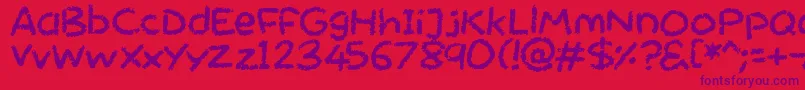 Chalktastic Font – Purple Fonts on Red Background