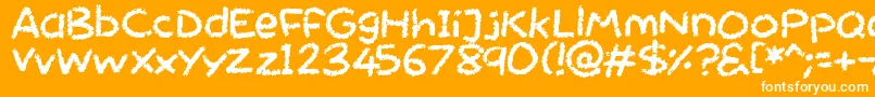 Chalktastic Font – White Fonts on Orange Background