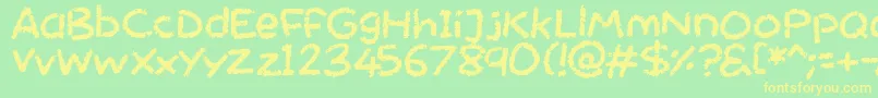 Chalktastic Font – Yellow Fonts on Green Background