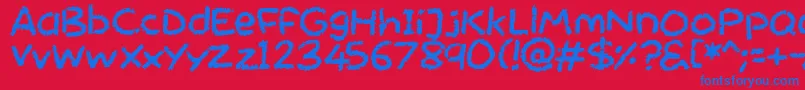 Chalktastic Font – Blue Fonts on Red Background
