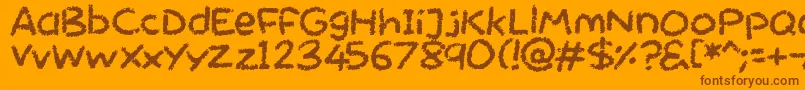 fuente Chalktastic – Fuentes Marrones Sobre Fondo Naranja