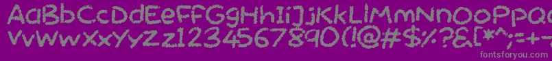 Fonte Chalktastic – fontes cinzas em um fundo violeta