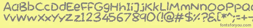 Chalktastic-Schriftart – Graue Schriften auf gelbem Hintergrund