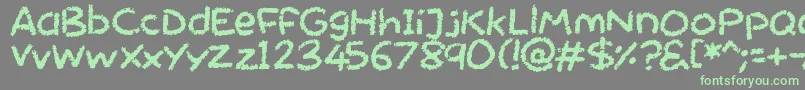 フォントChalktastic – 灰色の背景に緑のフォント