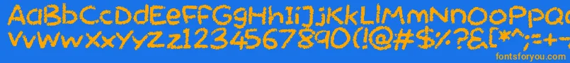 Шрифт Chalktastic – оранжевые шрифты на синем фоне