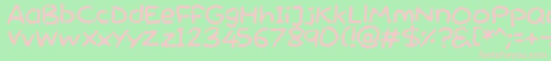 Chalktastic Font – Pink Fonts on Green Background