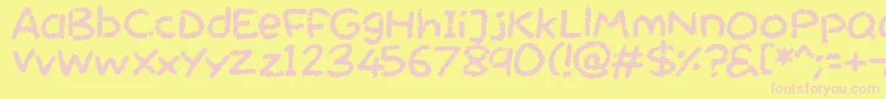 Chalktastic Font – Pink Fonts on Yellow Background