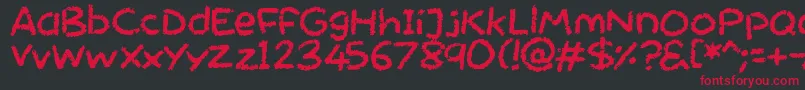 Chalktastic-Schriftart – Rote Schriften auf schwarzem Hintergrund