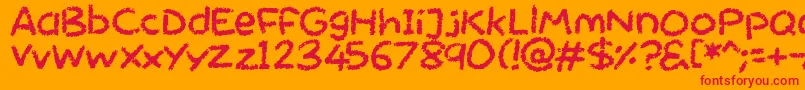 Chalktastic Font – Red Fonts on Orange Background