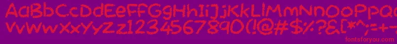 Chalktastic Font – Red Fonts on Purple Background