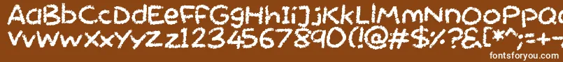 Chalktastic-fontti – valkoiset fontit ruskealla taustalla