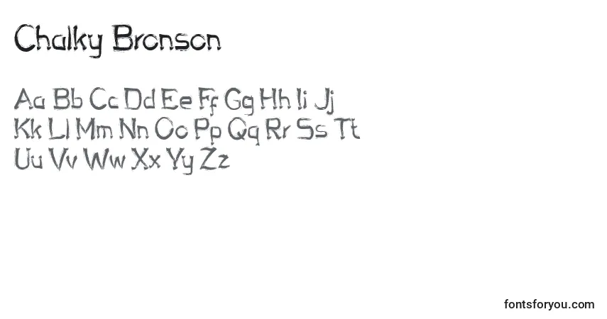 Шрифт Chalky Bronson – алфавит, цифры, специальные символы