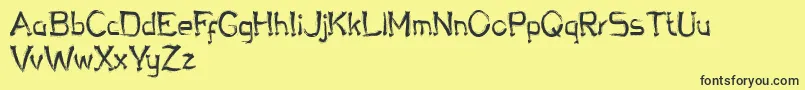 Weitere Informationen zur Chalky Bronson-Schriftart Chalky Bronson-Schriftart – Schwarze Schriften auf gelbem Hintergrund