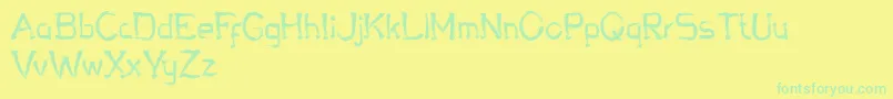 Czcionka Chalky Bronson – zielone czcionki na żółtym tle