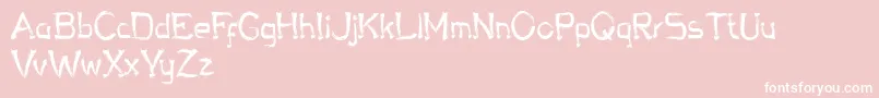 Chalky Bronson-Schriftart – Weiße Schriften auf rosa Hintergrund