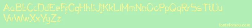 Chalky Bronson Font – Yellow Fonts on Green Background