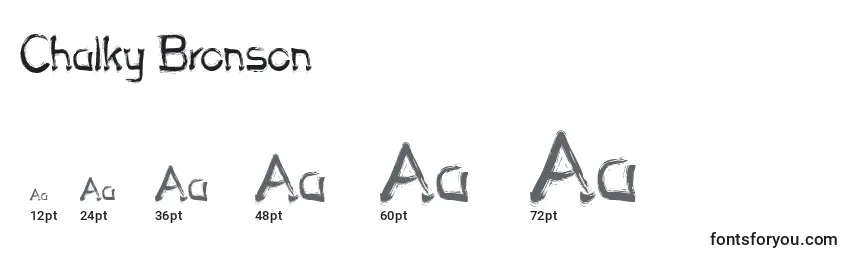 Chalky Bronson Font Sizes