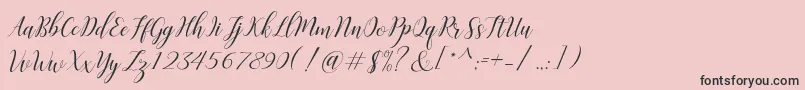 Challista Font – Black Fonts on Pink Background