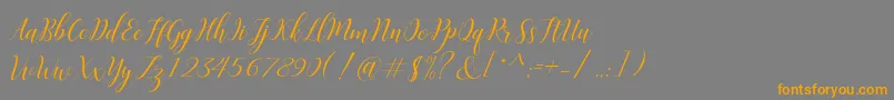 More about Challista Font Challista Font – Orange Fonts on Gray Background