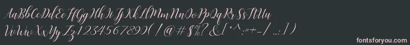 Challista Font – Pink Fonts on Black Background