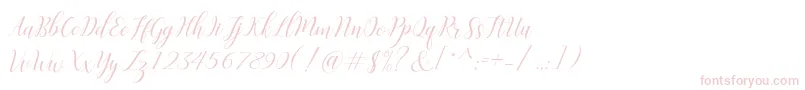 Challista Font – Pink Fonts on White Background