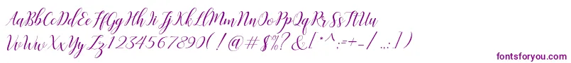 Challista Font – Purple Fonts on White Background