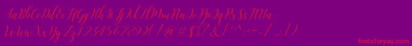 Шрифт Challista – красные шрифты на фиолетовом фоне
