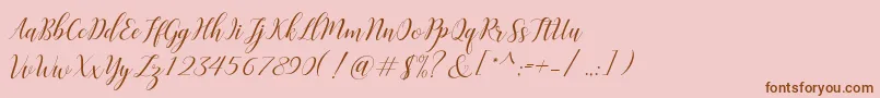 Challista Font – Brown Fonts on Pink Background