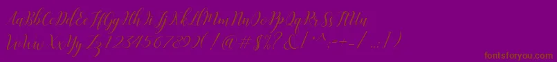 Challista Font – Brown Fonts on Purple Background