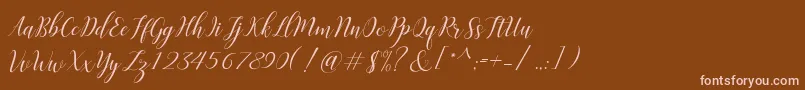 Challista Font – Pink Fonts on Brown Background