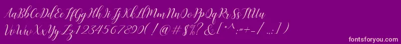 Challista Font – Pink Fonts on Purple Background