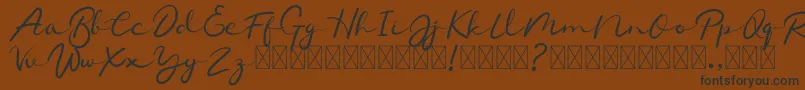 Chamelon Font – Black Fonts on Brown Background